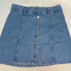 tight blue jean skirt